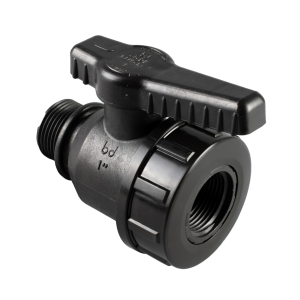 Vanne à Boisseau en PP Renforcé Fibre de Verre à Filetages G Femelle et G1 Mâle