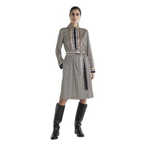 Vestido de fantasía geométrica con correa