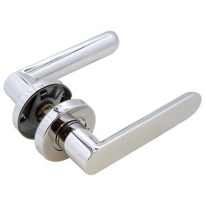 Pair of Handles with Rosette Round Stainless Steel Spring