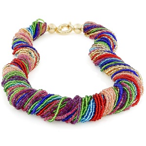 Round neck in Multicolor Conteria