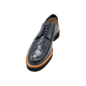 Derby in Pelle Stampa Cocco – Modello D-783 Blu

 

 