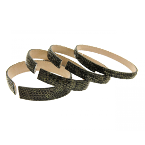 Bracciali rigidi in vera pelle stampa “croco”