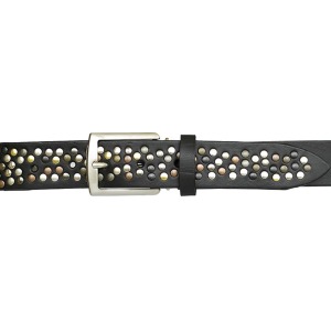 Ceinture cloutée en cuir noir – Style Rock

 