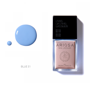 Ariosa Nail Laquer - BLUE01 15ml - Ultra-Opaque Blue Nail Polish
 