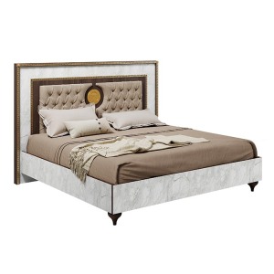 Lit King Size avec tête de lit rembourrée