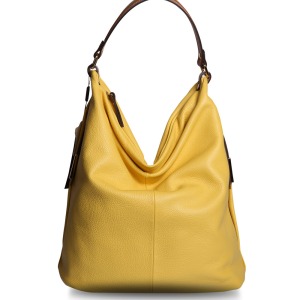 Yellow Leather Shoulder Bag – Soft Glam Model