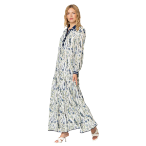 White botanical dress