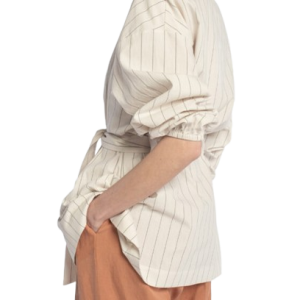 Camicia a Righe con Cintura in Vita
 