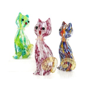 Gatos de vidrio Millefiori