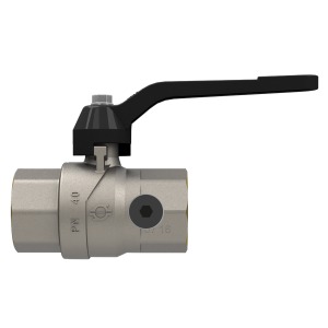 Progress Femmina - Femmina diritta con scarico attacco G 1/4" maniglia a leva 